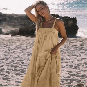 SUNSET MAXI DRESS TAN - by Araminta James - size XS